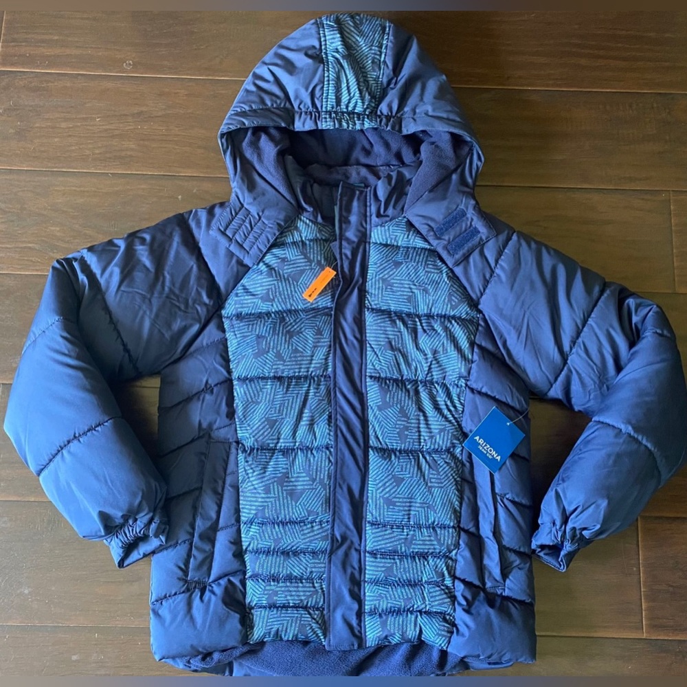 Arizona Water/Wind Resistant Hooded Insulated Boys Youth Jacket XL(18-20) Navy